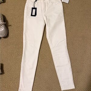 PAIGE Women's White Skinny Jeans